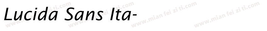 Lucida Sans Ita字体转换